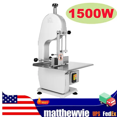 Buy 1500W Electric Meat Bone Saw Machine Commercial Frozen Meat Cutting Band Cutter • 370.51$