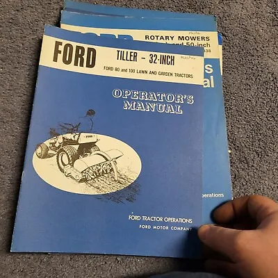 Buy Ford Models 80 100 Lawn And Garden Tractor 32 Inch Tiller Operators Manual • 21$