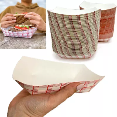 Buy 500 Ct Disposable Paper Food Boat Tray Plates Basket Containers Concession BBQ • 49.97$