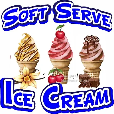 Buy Soft Serve Ice Cream  DECAL (Choose Your Size) Concession Food Truck Sticker • 12.99$