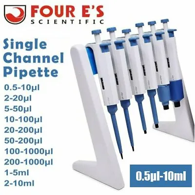 Buy 0.5μl - 10ml Single Channel Pipette Mechanical Adjustable Micropipette Pipettor • 26.99$