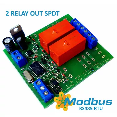 Buy Modbus Rtu Mini Out 2 Output Relay Spdt 16A On Bus RS485 Card Jockey • 117.34$