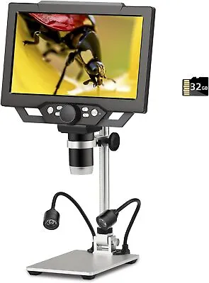 Buy Electric Microscope Camera 9  Screen 1600X Digital Soldering Magnifier For Coin • 13.99$