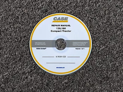 Buy Case 130 180 Compact Tractors Shop Service Repair Manual CD • 139.30$