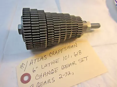 Buy Atlas Craftsman 101 Lathe Change Gear Set Of 9 Gears • 170$