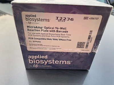 Buy Thermo Applied Biosystems 96-Well Optical Reaction Plates 4306737 20 PCR Barcode • 80$