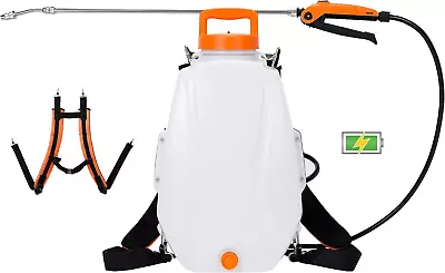 Buy 4-Gallon Backpack Garden Sprayer With Battery Powered Pump - Shoulder Strap - Sp • 108.05$