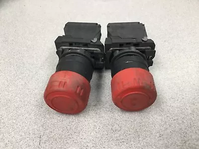 Buy Lot Of 2 Schneider Electric Contact  ZBE-101 Red E Stop Button #3000I73 • 12.99$