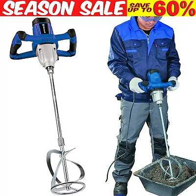 Buy Mortar Mixer 2600W Cement Render Paint Concrete Glue Plaster Rotary Drill Shaft • 53.31$