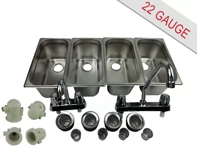 Buy 4 Compartment Concession Sink Portable 4 Traps Hand Washing Food Truck Trailer  • 130.99$