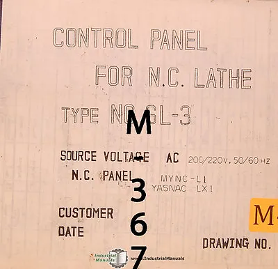 Buy Mori Seiki SL-3, Lathe A/C Magnetics Electrical Parts And Diagram Manual 1983 • 30$