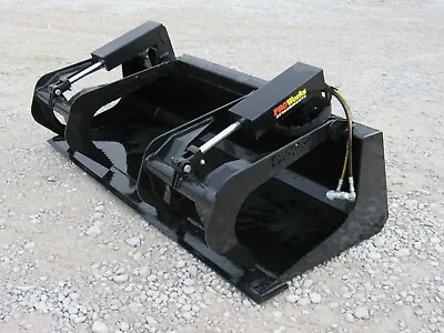 Buy 72  Solid Bottom Dual Cylinder Bucket Grapple Skid Steer Quick Attach Attachment • 1,594.99$