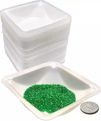 Buy Square Weighing Dishes Medium, 125 Pack 100ml Plastic Disposable Trays For Scale • 22.50$