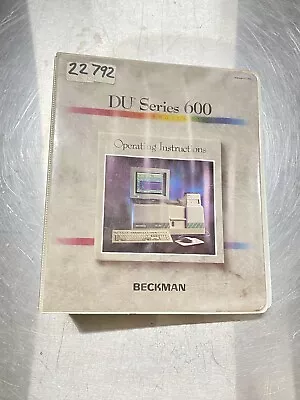 Buy Beckman DU Series 600 Spectrophotometer - Users Guide / Instruction Book • 39.99$