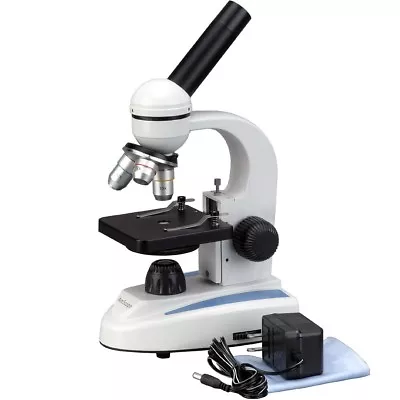 Buy AmScope 40X-640X Student Kids Metal Glass Optics Biological Compound Microscope • 83.99$