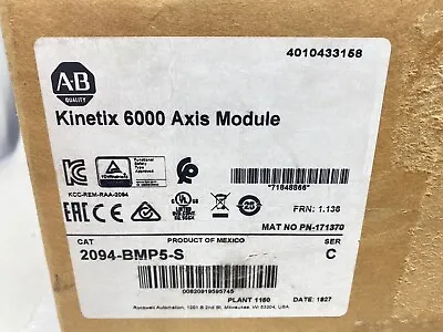 Buy Allen-Bradley 2094-BMP5-S AB Kinetix 6000 Axis Module Servo Drive NEW • 1,309$