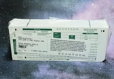 Buy 500 Lot NEW Sealed Original Authentic Green Scantron 882-E Testing Forms Sheets • 59.99$