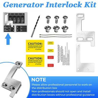Buy Generator Interlock Kit For Siemens / Murray / ITE 150 And 200 Amp Panels Billet • 35.99$