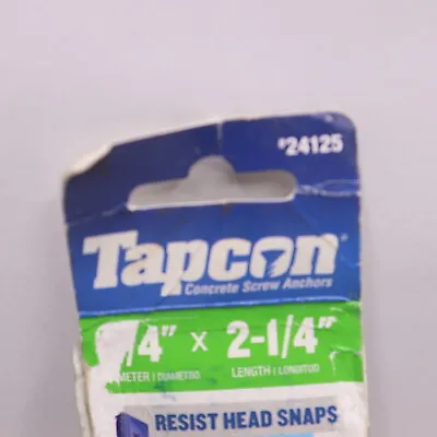 Buy Tapcon Hex-Washer-Head Concrete Anchors Carbon Steel Blue 1/4  X 2-1/4  24125 • 1.39$