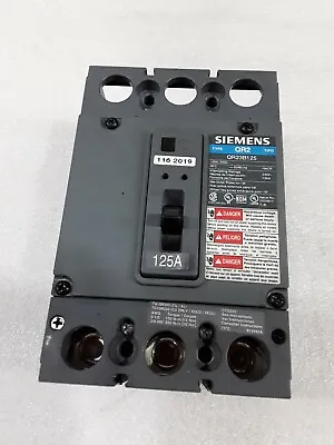 Buy Qr23b125 Siemens 3pole 125amp 240v 10ka Circuit Breaker New • 769$