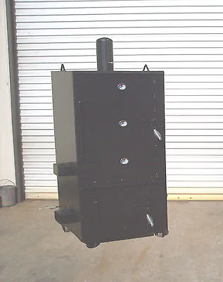 Buy NEW Custom Vertical Restaurant Sized BBQ Pit Smoker And Charcoal Grill Model 4x4 • 7,200$
