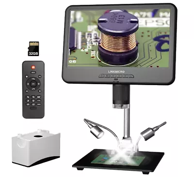Buy LINKMICRO LM210 10.1'' LCD Digital Microscope Soldering PARTS ONLY CRACKED LCD • 30$