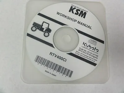 Buy Kubota RTV400Ci Utility Vehicle Service Repair Workshop Manual CD • 15$
