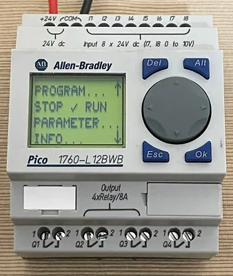 Buy Allen Bradley 1760-L12BWB 24VDC Programmable Controller 8 Inputs 4 Relay Outputs • 174.99$