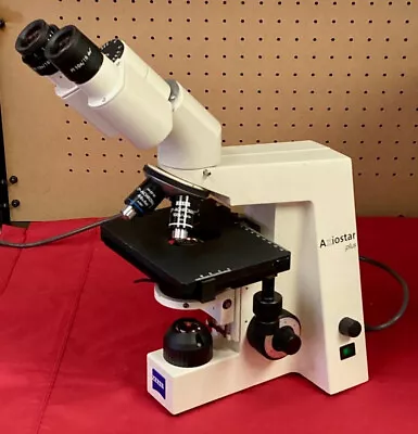 Buy Zeiss Axiostar Plus Microscope, 4 CP-ACHROMAT Objectives, PL 10x/18 Eyepieces • 400$