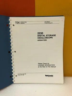 Buy Tektronix 070-4998-01 2230 Digital Storage Oscilloscope Operators Manual • 49.99$