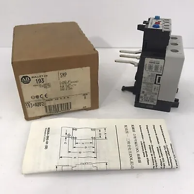 Buy Allen Bradley 193-A2D2 Solid State Overload Relay SMP-1 Class 20 1.0-2.9A~NEW • 49.99$