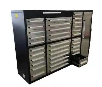 Buy CHERY INDUSTRIAL 7ft Storage 35 Drawers 1 Cabinets W/Workbench Free Shipping • 4,959$