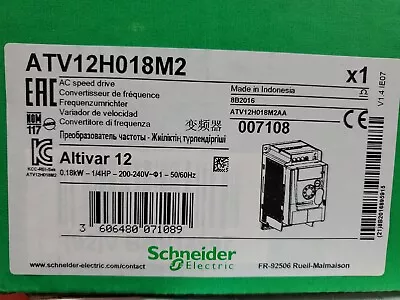 Buy ATV12H018M2 Schneider Electric Altivar 12 VFD 200-240V 1Phase 1/4HP (0.18kW) • 120$
