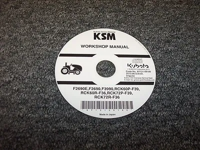 Buy Kubota RCK72P-F39 & RCK72R-F36 Lawn Mower Tractor Shop Service Repair Manual DVD • 43.66$