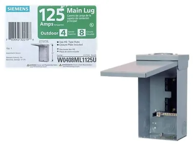 Buy Siemens W0408ML1125U Outdoor Lug Main Load Center, 125 Amp • 39.20$