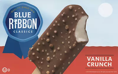 Buy Blue Ribbon Vanilla Crunch Vanilla Bar Ice Cream Truck Sticker Decal 8 X5  • 7$