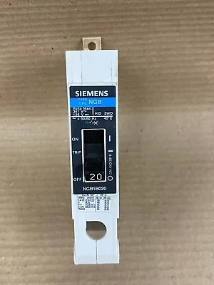 Buy Siemens NGB NGB1B020 1 Pole 20 Amp 347V Circuit Breaker No Lug Lot Of 3 AK • 22$
