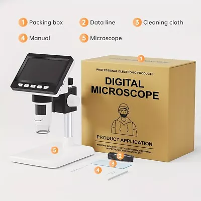 Buy 1000X HD Digital Microscope 8LED 1080P Real Shot Rendering, Computer Microscope, • 31.49$