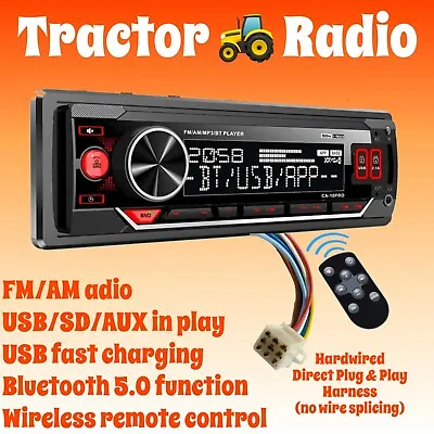 Buy Kubota Radio AM FM USB Aux Bluetooth RTV RTX 1100c Harness Plug B2650 X1100C KX • 116.98$