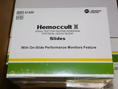 Buy Beckman Coulter Hemoccult Ii Triple Slides - Model 61200, Box Of 102, Exp 8/22 • 59.95$
