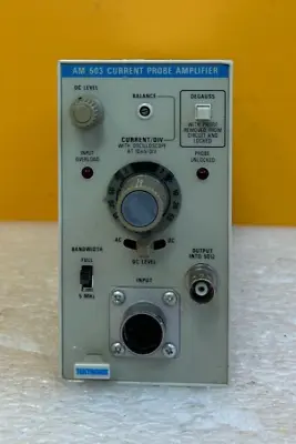 Buy Tektronix AM503 DC To 100 MHz, 17 W, Current Probe Amplifier Plug-in. Tested! • 111.75$