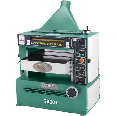 Buy Grizzly G9961 24  10 HP 3-Phase Industrial Planer W/ Spiral Cutterhead • 14,460$