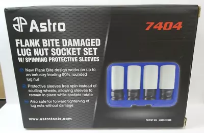 Buy Astro Pneumatic 7404 Damaged Lug Nut & Lock Remover Sockets Flank Drive - G114 • 28.49$
