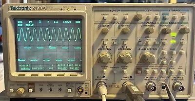 Buy Tektronix 2430A Digital Two Channel 100 MHz Oscilloscope Tested, Working • 249$