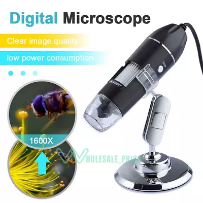 Buy 8LED 1600X USB Wireless Digital Microscope Endoscope Magnifier Camera With Stand • 25.27$