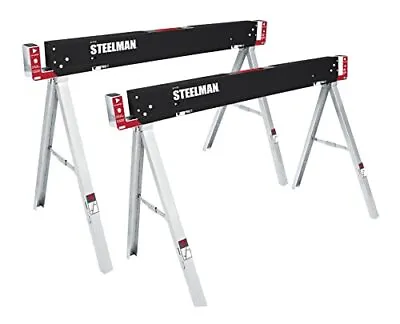 Buy Work Table Folding Sawhorses Set Of Two Durable Steel Construction Folding Legs  • 164.73$