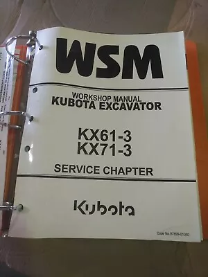 Buy Kubota KX61-3 KX71-3 Excavators Workshop Repair Service Manual • 112.64$