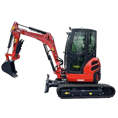 Buy CFG 2024 NEW Mini Excavator 3.5 Ton Crawler Digger Cab W/ Air&Yanmar Engine EPA • 29,999$