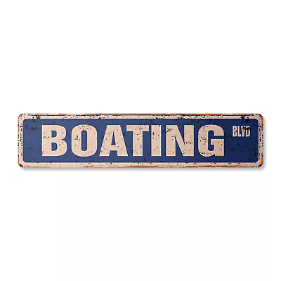 Buy BOATING Vintage Street Sign Metal Plastic Speed Motorboat Sailboat Row Boat • 13.99$