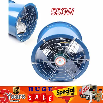 Buy 16  Axial Fan Cylinder Pipe Spray Booth Paint Fumes Exhaust Fan • 135.66$